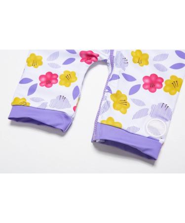 BONVERANO Baby Girls Swimsuit UPF 50+ Sun Protection Purple Flower 2-3 Years - Buy Online on GoSupps.com
