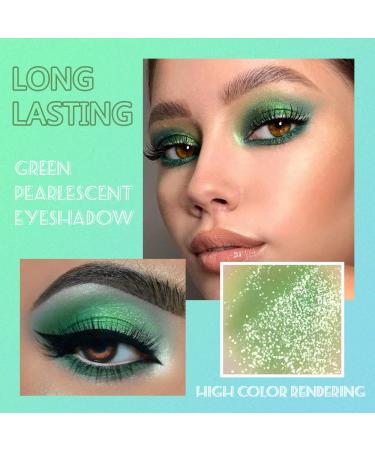 9 Colors Shimmer Matte Green Eyeshadow Palette - Highly Pigmented Light and Dark Green Shades for Stunning Eye Makeup - Blendable Shiny Matte Green Makeup Powder Palette - Buy Online on GoSupps.com