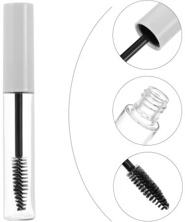 Healeved 10pcs Eyelash Tube Eyelash Mascara Eyelash Wand Tube Mascara Bottles Empty Cosmetic Plastic White - Buy Online on GoSupps.com
