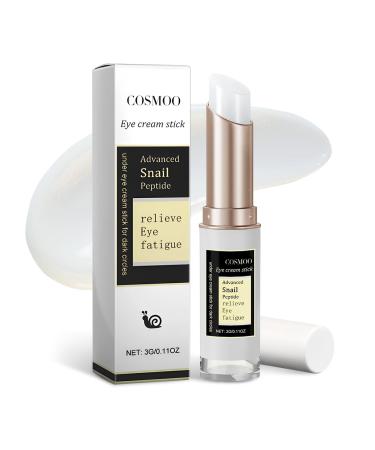 COSMOO Snail Peptide Under Eye Cream Eye Cream for Dark Circles and Puffiness Eye Bags Wrinkles Fine Lines Skin Care Treatment Firming With Snail Mucin and Niacinamide Korean Skin Care Formula