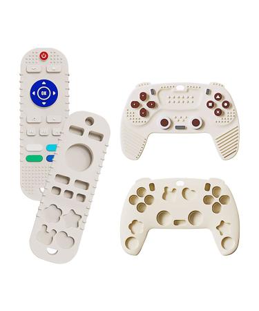 2-Pack Silicone Baby Biting Toys | Silicone Bite Rings & Game Controller Dental Aids (3-12 Months) - Safe & Durable - Buy Online on GoSupps.com