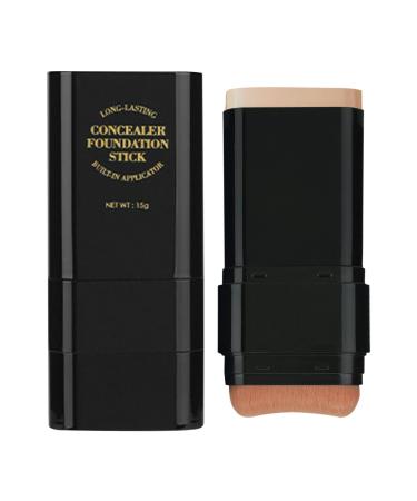 Foundation Makeup Full Coverage Stick Foundation - 15g Face Makeup Foundation Double-Ended Face Cream for Girls Long-Lasting Concealer
