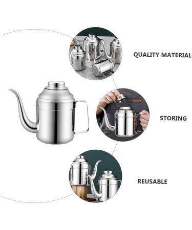 Alipis Oil Can Oil Pourer Bacon Container Household Vinegar Bottle Kitchen Stainless Oil Cruet Olive Oil Decanter Vinegar Dispenser Kitchen Supplies Stainless Steel Leakproof - Buy Online on GoSupps.com
