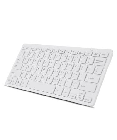 White WIRED keyboard small keyboard cable riuty mini artist narrow USB cabled Small compact mini board for Apple Mac iMac MacBook Pro/Air Mac Windows PC desktops laptop (white)