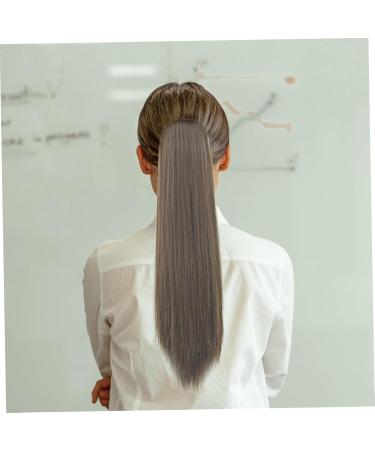 Extension Synthetic 22Inch Long Straight Fake Ponytail For Women Solid Color Tailorable Heat Resistant Hair Extensions For Makeup Hairstyling 1 Style 1 - Buy Online on GoSupps.com
