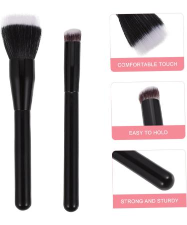 Mikinona 2 Pcs Highlight Brush Makeup Brush Eye Makeup Brushes Man-made Fiber Makeup Brush Wooden Handle - Buy Online on GoSupps.com