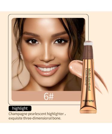 Golden Liquid Highlighter Wand - Waterproof Face and Eye Makeup Stick with Cushion Applicator - Buy Online on GoSupps.com