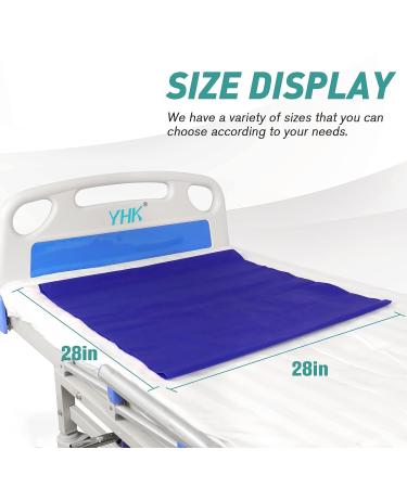 YHK Tubular Slide Sheet | Patient Transfer & Elderly Care Sliding Draw Sheet | 28x28 Blue - Buy Online on GoSupps.com