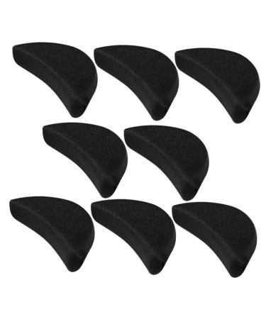 NOLITOY 4 Pairs Shoe Inserts Too Big Shoe Toe Plugs Reusable Too Big Shoe Plugs Shoe Toe Filler Inserts for Men Reusable Toe Inserts Filler Sponge Men and Women Front Feet Padding Black 7X3.5CM