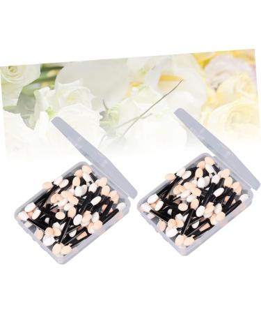 Balacoo 100 Pcs Eye Makeup Professional Double- End Eyeshadow Cosmetic Sponge Size 2 Black - Buy Online on GoSupps.com