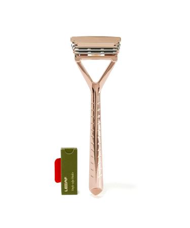 The Leaf Razor - Eco friendly body and head shaver with pivoting head - Rose Gold - Buy Online on GoSupps.com