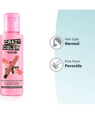 Crazy Color Hair Tint Number 70 Peachy Coral 100ml - Vibrant Color for Trendy Styles - Buy Online on GoSupps.com