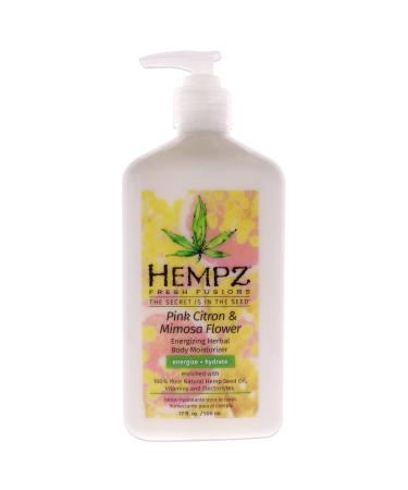 Hempz Fresh Fusions Pink Citron and Mimosa Flower Energizing Herbal Body Moisturizer Unisex Moisturizer 17 oz