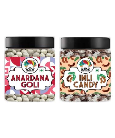 Mr. Merchant Pachak Anardana Goli Churan (300g) & Tamarind Candy (300g) Mouth Freshener Digestive After-Meal Mukhwas Combo (Pack of 2) _Packing May Vary