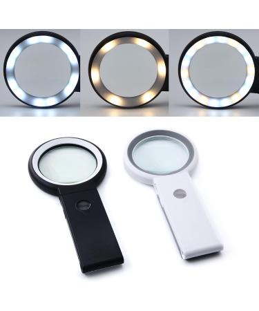 Portable Magnifying Glass with Light & Scale Handheld Large Magnifying Glass 18 LED Cold and Warm Light with 3 Modes Reading Magnifying Glass with Light for Seniors Hands Free 18 LED Cold and Warm 3 - Buy Online on GoSupps.com