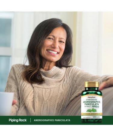 Piping Rock Andrographis Paniculata Extract | 120 Capsules | Standardized Herbal Supplement | Non-GMO Gluten Free - Buy Online on GoSupps.com