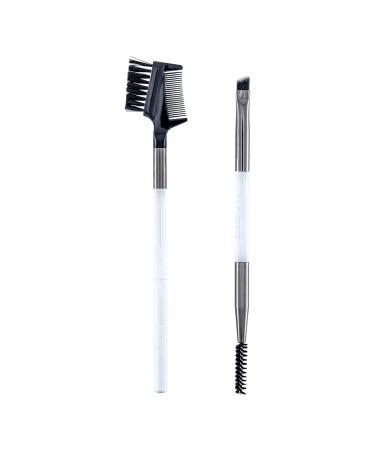 JAPONESQUE Brow & Eye Brush Set Includes Brow/Lash Comb to Brush Brows and Separate Lashes Angled Liner Brush for Brow Filler Application Spoolie to Smooth Brows
