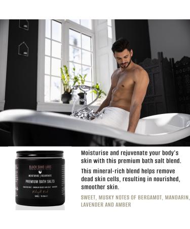 Black Sand Labs Premium Bath Salts for Him Premium Blend of Dead Sea & Hawaiian Black Lava Salts That Moisturises and Rejuvenates Skin Luxury Bath Salts for Men (Midnight Musk) - Buy Online on GoSupps.com