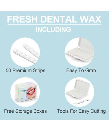 Buy Colorful Braces Wax - 20 Pack (Vitamin E Aloe Vera Mint) | Orthodontic Wax & Storage Cases for Braces Wearers - Buy Online on GoSupps.com