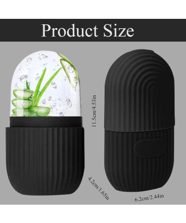 Buy Silicone Ice Roller Face Reusable Ice Roller for Smooth Skin & Illuminated Eyes (Black) | Perfect for Pore Reduction - Buy Online on GoSupps.com