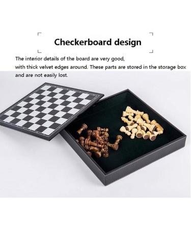 Chess Board Chess Queen-Size high-Grade Solid Wood Children's Adult Beginner Competition Special Black and White checkerboar(Puzzle Entertainment Family) - Buy Online on GoSupps.com