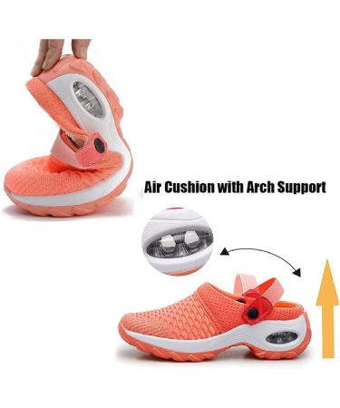 YUEWS Women Diabetic Walking Air Cushion Orthopedic Slip-On Shoes - Arch Support Mesh Mules Sandals - Buy Online on GoSupps.com