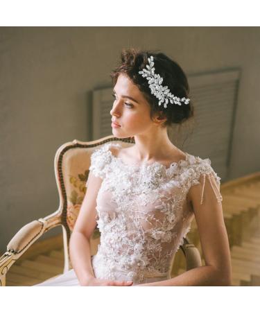Crystal Bridal Hair Comb Bride Wedding Hair Comb Crystal Hair Vine Comb Bridal Hair Pieces Wedding Rhinestone Hair Side Comb Handmade Hair Accessories for Women and Girls Bride Wedding Headpieces - Buy Online on GoSupps.com