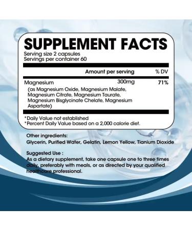 High Absorption Magnesium Complex | 6 Element Magnesium Complex for Muscle Bone & Nerve Health 2 Month Supply 120 Softgels - Buy Online on GoSupps.com