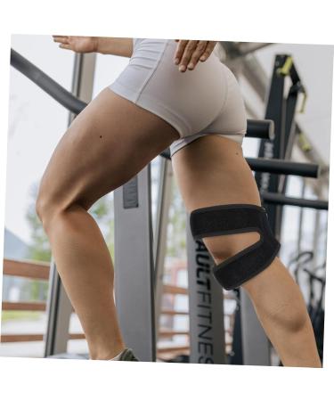 Patella Knee Brace - Portable Band for Knee Support Fitness & Cycling | Adjustable Black Knee Strap - 42x9x1CM - Buy Online on GoSupps.com