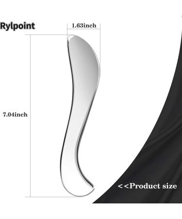 Rylpoint Stainless Steel Guasha Massage Tool for Soft Tissue Scraping - Physical Therapy for Back, Legs, Arms, Neck & Shoulders - Buy Online on GoSupps.com