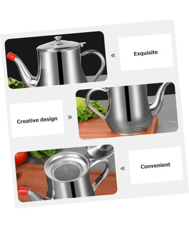 Zerodeko 4pcs Stainless Steel Oil Pot Spice Bottles Pot Bacon Grease Container Olive Oil Container Syrup Jar Keeper Oils Filter Pot Stainless Steel Container Seasoning Pot Oil Bottle Olives 20x15cmx4pcs Silverx4pcs - Buy Online on GoSupps.com