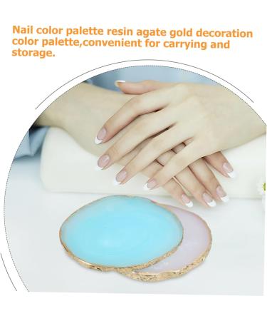  minkissy Minkissy 4 Piece Nail Palette Nail Polish Holder Nail Mixing Palette Manicure Mixing Tray Nail Art Palette Nail Polish Mixing Palette Makeup Palette Nail Art Palette Resin Palette - Buy Online on GoSupps.com