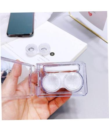 Buy Solustre Mini Container Set for Colored Contact Lenses | 4-Piece Kit with Tweezers Mirror & Cleaning Case - Cute & Convenient! - Buy Online on GoSupps.com