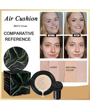 Mushroom Head Air Cushion Cc Cream Waterproof Foundation CC Cream Mushroom Head Air Cushion Moisturizing Foundation Makeup Concealer (ivory) - Buy Online on GoSupps.com