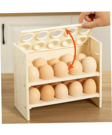 PRETYZOOM Container Fridge Organizer Flipped Household Rack Shop Egg Supply Preservation Refrigerator Storage - Buy Online on GoSupps.com
