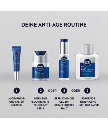Nivea Men Anti-Age Hyaluron After Shave Balm - 24H Moisture Soothing Facial Care for Men | Refreshing Shave Balm (100ml) - International Shipping Available - Buy Online on GoSupps.com