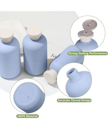 Boutihao 4-Piece Folding Lid Cream Bottles | Refillable Travel Containers for Liquids Lotions & Shampoo (200ml Blue) - Perfect Travel Accessories - Buy Online on GoSupps.com