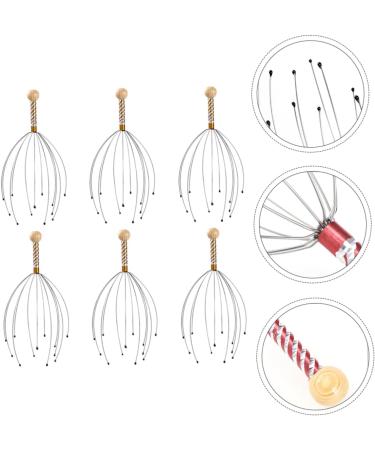 PartyKindom 18-Piece Multi-Function Massager Set | Frosted Scrubber Thread Massage Brush & Claws in Steel & Wood | International Shipping Available - Buy Online on GoSupps.com