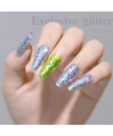 MKNZOME 12 Jars Chrome Nail Powder Glitter Set - Holographic Ultra Fine Glitter - 1g/Jar #3 - Buy Online on GoSupps.com