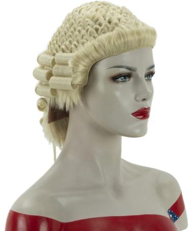 Maxsmlzt Handmade Lawyer Wig - Blonde Judge Wigs for Cosplay & Halloween | Premium Quality Golden Handicraft - Buy Online on GoSupps.com