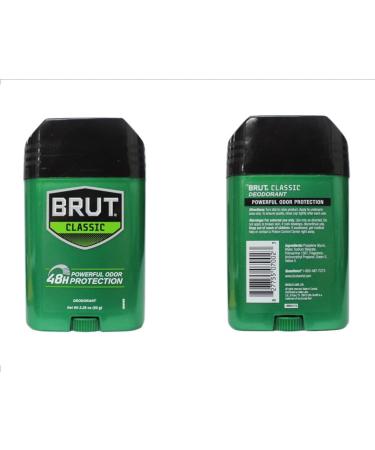 BRUT Classic Fragrance Deodorant Stick 2.25 oz - Pack of 2 - Buy Online on GoSupps.com
