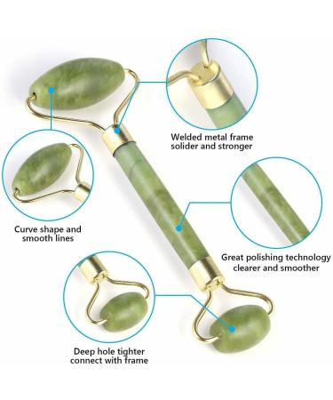 Buy Jade Roller for Face | Premium Facial & Neck Massager for Enhanced Skin Care - Perfect for Serums Creams & Oils - Buy Online on GoSupps.com