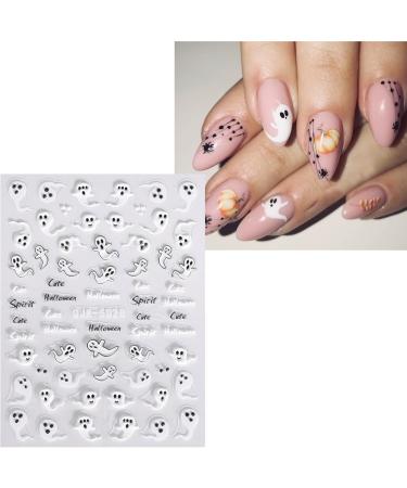 JMEOWIO 3D Embossed Halloween Nail Art Stickers Decals Self-Adhesive 5D Cute Ghost Pumpkin Star Nail Supplies Nail Art Design Decoration Accessories 4 Sheets - Buy Online on GoSupps.com