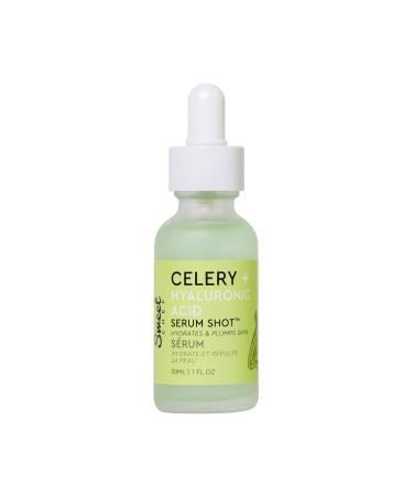 Sweet Chef Celery + Hyaluronic Acid Serum Shot - Hydrating Serum for Glowing Skin - Moisturizing  Skin Brightening & Pore Minimizer Niacinamide Serum - Vegan Antioxidant Serum for Face (1 fl oz)