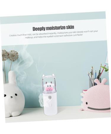 FOMIYES Moisturizer Mini Humidifier Facial Steamer Rechargable Travel Size Humidifier Face Steamer 3.8x3.8x10.8cm White - Buy Online on GoSupps.com