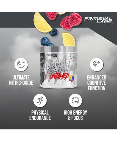 Primeval Labs Ape Untamed Pre Workout Energy Drink Powder - Smashberry Flavor | Nitric Oxide Booster with L-Citrulline & Beta Alanine | 40 Servings - Buy Online on GoSupps.com
