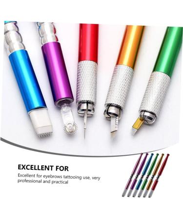 Balacoo Stainless Steel 6pcs Manual for Supplies Steel Embroidered Permanent Pens Pencil Pen Stainless Makeup Professional - Buy Online on GoSupps.com