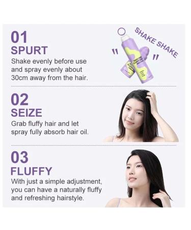 Reduces Greasiness & Oiliness Hair Volumizer Spray Wash Free Fluffy Dry Hair Spray Oil Control Fluffy Volumizing Dry Hair Spray Dry Hair Spray For Everyone (80ML) - Buy Online on GoSupps.com