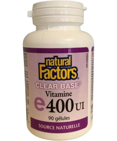 Natural Factors Vitamin E 400 IU Clear Base - 90 softgels - Buy Online on GoSupps.com