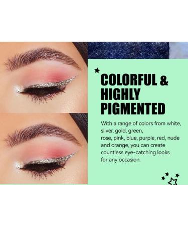 Pearlescent Eyeliner Liquid Glitter Eyeliner Eyeshadow Makeup Stage Show Makeup (Silver Grey) - Buy Online on GoSupps.com